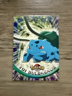 Bulbasaur Topps Pokemon Card 1 #01 Blue Logo TV Animation Edition Series - Image 1