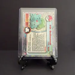 Pokemon Topps TV Animation Series 1 (Blue Logo) #01 Bulbasaur Rainbow Holo - Image 2