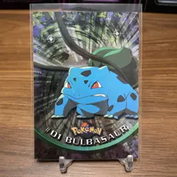 Bulbasaur #01 Pokemon 2000 Topps Chrome - Series 1 - Holo Foil Black Logo - Image 1