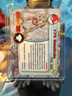 Geodude #74 - Topps Red Logo - TV Series 1 - NON-HOLO - POKEMON CARD - LP - Image 2