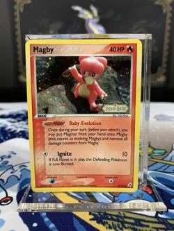 Pokemon Card Ex Legend Maker Magby 58/92 2006 Reverse Stamped Holo - Image 1