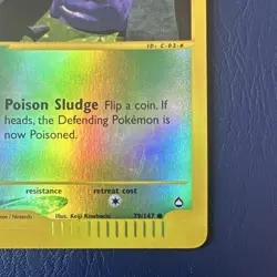 LP Pokemon Grimer Aquapolis Reverse Holo 079/147 Common Card - Shocked Grimer - Image 5