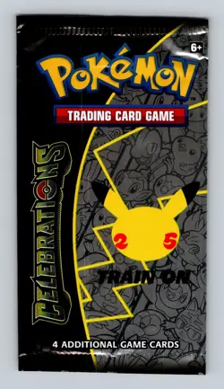 Pokemon TCG Celebrations 25th Anniversary Booster Pack - EMPTY NO CARDS - Image 1