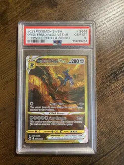 PSA 10 Origin Forme Dialga VSTAR GG68/GG70 Crown Zenith Pokemon Card 2023 Gold - Image 1