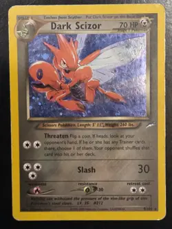 Dark Scizor 9/105 2002 Neo Destiny Pokemon Card Vintage WOTC Holo Rare - MP - Image 1