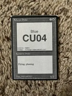 MTG - Felwyn (Teferi's) Drake x1 - Mirage Playtest Card! - Image 1