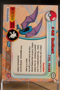 Golbat 42 Topps Regular Pokemon Card Vintage NM - Image 2