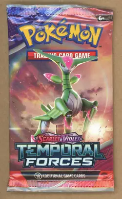 Pokemon Scarlet & Violet Temporal Forces Booster Pack Factory Sealed 10 Cards - Image 1
