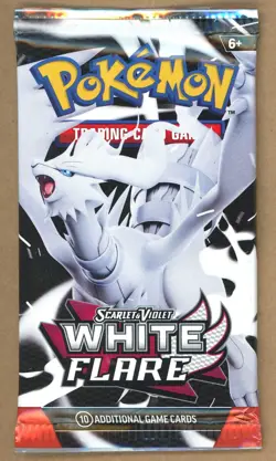 Pokemon Scarlet & Violet White Flare Booster Pack Factory Sealed NEW 10 Cards - Image 1