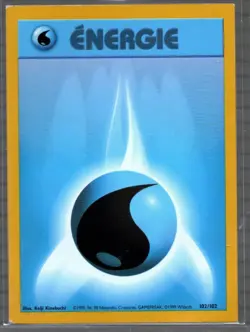 FRENCH - Water Energy SQUARE CUT ERROR - Base Set - Pokemon Card 102/102 - HP #3 - Image 1