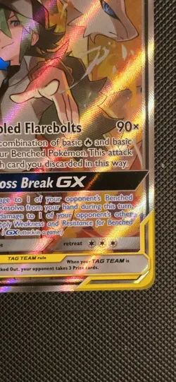 Pokemon 2019 Reshiram & Zekrom GX Full Art Holo Card 222/236 Sm-Cosmic Eclipse - Image 4