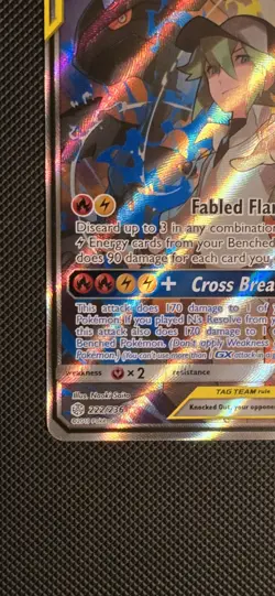 Pokemon 2019 Reshiram & Zekrom GX Full Art Holo Card 222/236 Sm-Cosmic Eclipse - Image 5