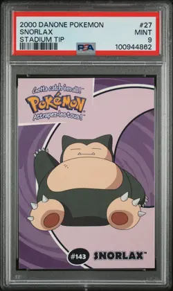PSA 9 - Snorlax - 2000 Danone Pokemon Stadium Tip Card - (100944862) Pop: 12 - Image 1