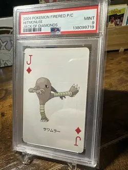 2004 Pokemon Firered Playing Cards Hitmonlee Jack Of Diamonds PSA 9 - Image 2