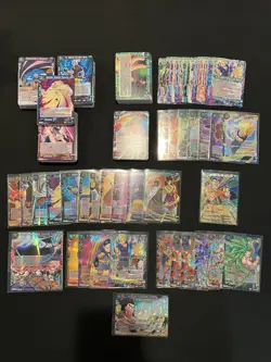 Lot of (288) Dragon Ball Z Super Card Game Cards - From C to SPR (Holos Sleeved) - Image 2
