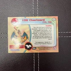 Pokemon TCG - Charizard - #06 - Black Topps TV Animation - NM Non-Foil (1999) - Image 2