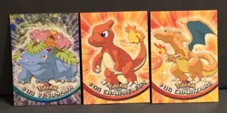 1999 Topps Pokemon TCG Venusaur-Charmeleon-Charizard- TV Animation Edition - Image 1