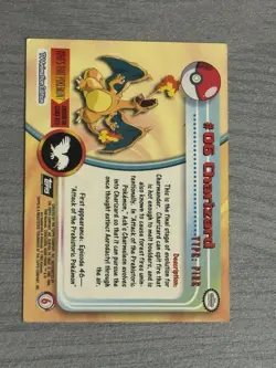 Pokemon TCG Topps Charizard #06 Series 1 Red Back NM - Image 3