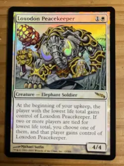 MTG Magic the Gathering Loxodon Peacekeeper Foil Mirrodin - Image 1