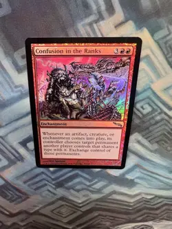 MTG Foil Confusion in the Ranks EX/LP- Mirrodin - Image 3