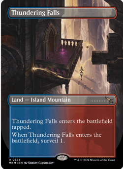 x1 Thundering Falls MKM MTG 331 BORDERLESS RARE M/NM 1x - Image 1