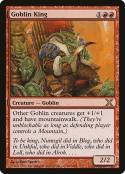 10th Edition MTG 1 Goblin King Magic - Image 1