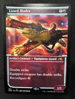 MTG - Lizard Blades (Showcase) Kamigawa: Neon Dynasty - Image 1