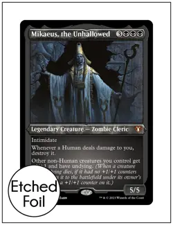 1x Mikaeus, the Unhallowed, Etched Foil, Magic the Gathering MTG NM - Image 1