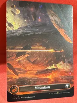 Mountain💥GALAXY FOIL BORDERLESS💥Full Art Land Edge of Eternities MTG - Image 1