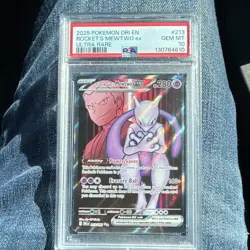 Pokemon Team Rocket's Mewtwo ex 213/182 Destined Rivals Ultra Rare Holo PSA 10 - Image 1