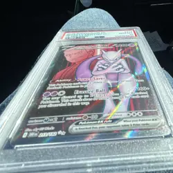 Pokemon Team Rocket's Mewtwo ex 213/182 Destined Rivals Ultra Rare Holo PSA 10 - Image 4