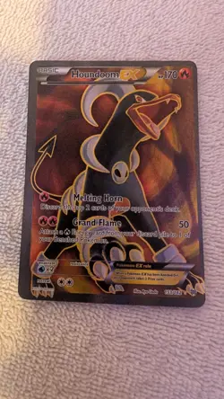 Pokemon Houndoom EX Full Art Ultra Rare Holo Card 153/162 XY Breakthrough (LP) - Image 1