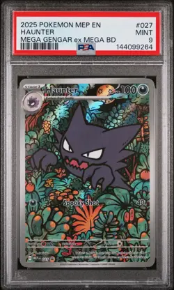 HAUNTER #027 BLACK STAR PROMO MEGA BATTLE DECK 2025 POKEMON MEP EN PSA 9 MINT - Image 1