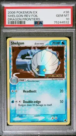 Pokemon EX Dragon Frontiers Shelgon Reverse Foil #38 2006 PSA 10 Gem Mint - Image 1