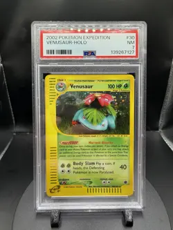2002 Pokemon Expedition Venusaur Holo #30 PSA 7 NM E-Reader Vintage WOTC - Image 1