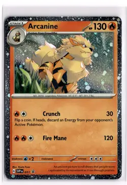 Pokemon Card Arcanine SVP11 Black star Promo - Image 1