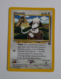 Vintage Pokemon Smeargle Black Star Promo No 32 Card World Championship 2000 - Image 1