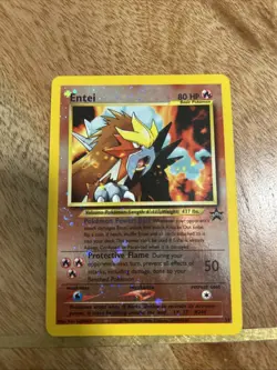 Pokemon TCG Entei Wizards Black Star Promos 34 Holo Promo Promo 2 Swirls NM - Image 1