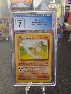 MAROWAK 1999 POKEMON JUNGLE UNCOMMON 39/64 CGC 7 - Image 1