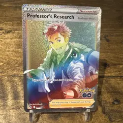 Pokemon Card Professor's Research 084/078 Secret Rainbow Rare Pokemon Go NM - Image 1