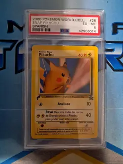 PSA 6 Snap Pikachu (Spanish) #26 - 2000 Pokemon World Collection - Image 1
