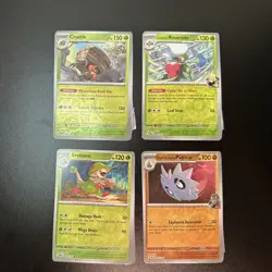 CHARITY AUCTION: Set of 4 Pokemon miscut errors - razor miscut and foldover - Image 1