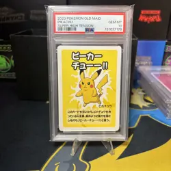 Pikachu Old Maid Super High Tension (Blue Back) PSA 10 Japanese Pokemon Card - Image 1