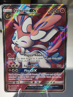 Pokemon 2017 SM Guardians Rising Sylveon GX 140/145 Ultra Rare Full Art LP - Image 1