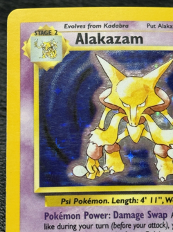 Alakazam 1/102 - Unlimited Holo Rare - Vintage Pokemon TCG: Base Set - LP/MP - Image 2