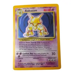 Alakazam 1/102 Base Set Holo MP WOTC Original Pokemon TCG Card Stage 2 Rare - Image 5