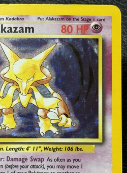 Alakazam 1/102 - Unlimited Holo Rare - Vintage Pokemon TCG: Base Set - MP/HP - Image 3