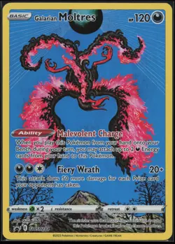 GALARIAN MOLTRES SWSH284 PROMO SWSH BLACK STAR POKEMON - Image 1