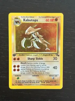 Pokemon TCG | Kabutops 9/62 | Fossil 1st Edition | LP+ - Image 1