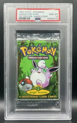 Pokemon TCG 1st Edition Jungle Booster Pack SET of 3 PSA 10 ENGLISH 1999 WOTC - Image 2